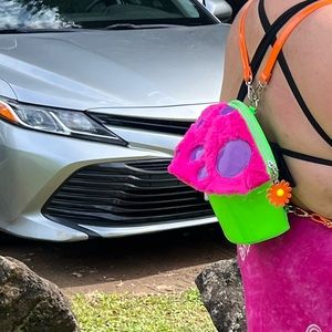 Bright furry mushroom backpack club exx dolls kill sold out